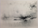 DEIRDRE O'BRIEN - Coastal Rain Winter - charcoal on paper - 64 x 79 cm - €850
