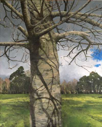 Janet Murran -The mystic play of shadow- 72x60x4cm - acrylic on wood panel - €2500