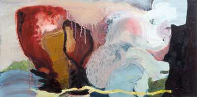 Catherine Weld - A Beautiful Breach - oil on board - 30 x 60 cm - €600