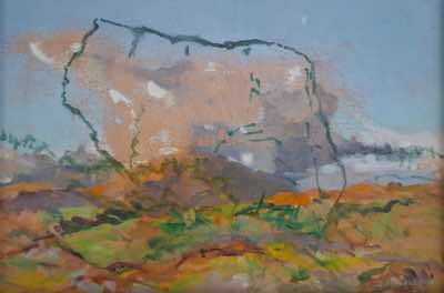 Damaris-Lysaght - The Rock - oil on panel - 20 x 30cm - €485