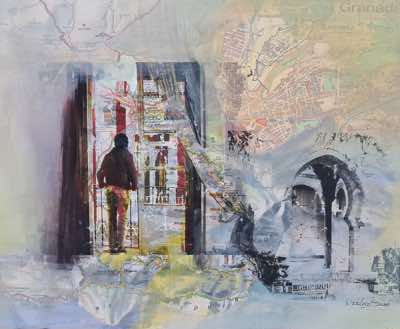 Dick Richards - Balcón de los Sueños 1 - Mixed media on Board - 29 x 35 cm - €255
