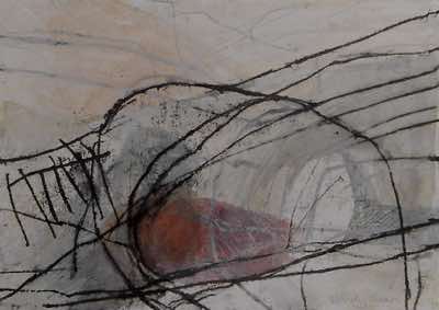 Wendy Dison - Sanctuary 8 - muxed media on paper - 25 x 36 cm - €540