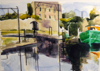 JUDY HAMILTON ~ The Harbour - watercolour - 20 x 28 cm - €375 
