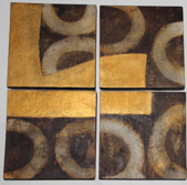 JUNE DURKIN - Gold Series - mixed media - 4 x 20 x 20 cm - €470