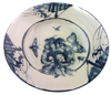 LEDA MAY - Plate VII - ceramic painted cobalt & black stain - 30 cm diameter - €245