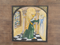 LYNDA MILLER-BAKER - The Fresco Painter - Icon painting on wood - 30 x 28 cm - €650