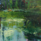 PAULINE AGNEW - Spring Pond -oil on canvas - 80 x 80 cm - €1900