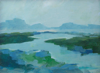 TERRY SEARLE - View from the Island - acrylic on canvas - 24 x 16 cm - guide price €150