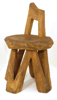 THOMAS KAY ~  - carved elm stool - €2200
