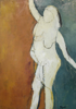 WENDY DISON - White Nude - oil & charcoal on board - 60 x 43 cm - guide price €350