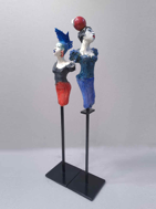 AYELET LALOR - Rocking & Rolling - ceramic & steel mixed media - 59 x11 x 11 cm - €450 each