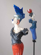 AYELET LALOR - Rocking & Rolling (detail) - ceramic & steel mixed media - 59 x11 x 11 cm - €450 each