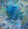 JULIA ZAGAR - Down Deep Dream- handstiched textile - 130 x 130 cm - €1200 - SOLD