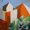 ANGELA FEWER - Green Spaces - acrylic & plaster on board- 30 x 30 cm - €750 - SOLD