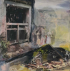 DICK RICHARDS - Ancestral 2 - mixed media on canvas - 30 x 30 cm - €240 _- SOLD