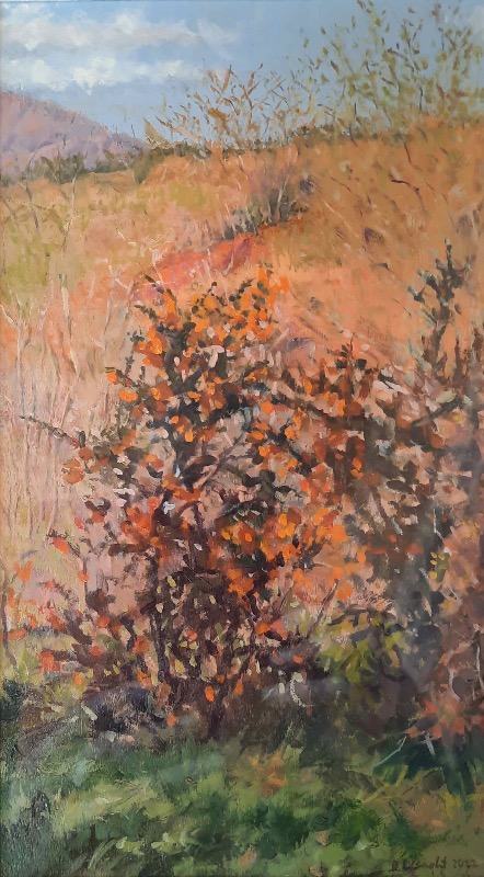 DAMARIS LYSAGHT - Berberis - oil on panel - 24 x 14 cm - €435