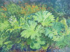 DAMARIS LYSAGHT - Invasive Alien Species - Gunnera - oil on panel - 30 x 40 cm - €825