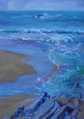 DAMARIS LYSAGHT ~ Rip Currents, Trá na Searrach - Oil on Board - 30 x 20 cm - €590