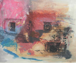 DICK RICHARDS - Cold Hearth 2 - mixed media on canvas - 40 x 47 cm - €300