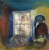DICK RICHARDS - Memory 13 - mixed media on canvas - 20 x 20 cm - €95