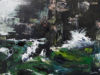 DONAGH CAREY - Breaking Waves - Skellig Michael - oil on board - €395