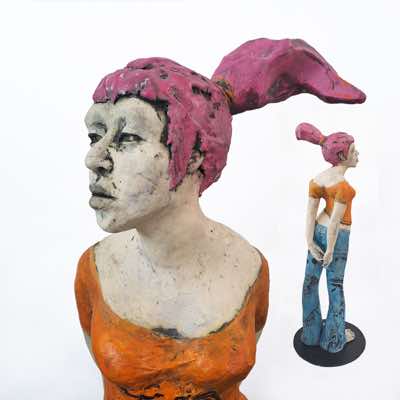 Ayelet & Brian Lalor - All the stories she had in her - ceramic, jesmonite, pigment - €3800