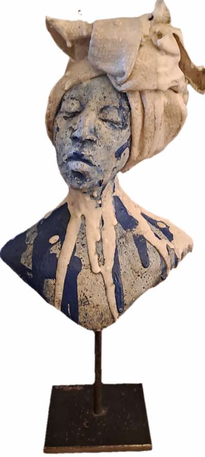 Ayelet Lalor - After the Bath - jesmonite & steel, fabric - €240