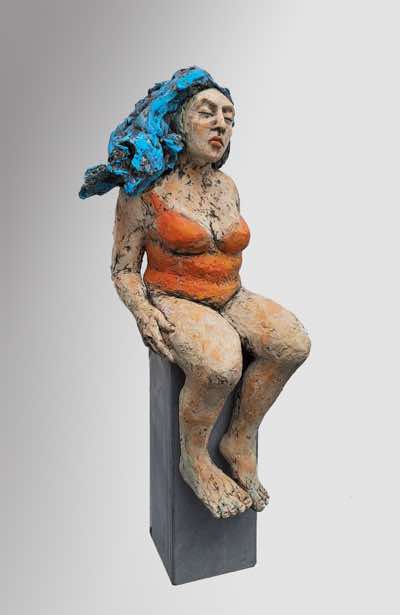 Ayelet Lalor - Sun Kissed - ceramic, jesmonite, limestone - 84 x 33 x 33 cm - €3800