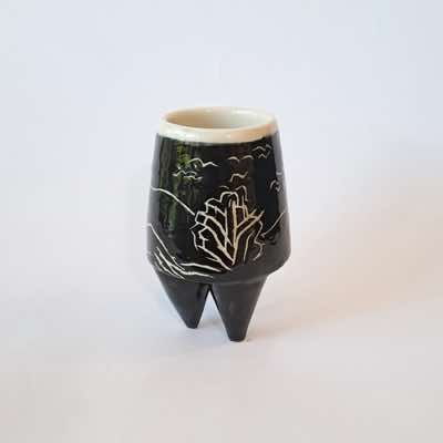Eve & Brian Lalor - Black Sgraffito Tripod - €75