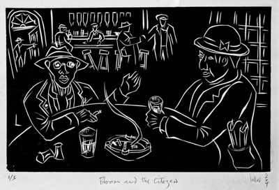 Brian Lalor - Bloom and The Citizen - 1 of 5 - linocut - 42 x 42 cm - €300