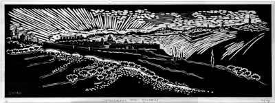 Brian Lalor - Jerusalem the Golden - Artists Proof - linocut - 45 x 91 cm - €500