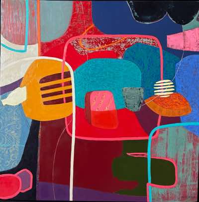 Caroline Murtagh - The Morning After - oil and graphite on linen - 75 x 75 cm - €1900