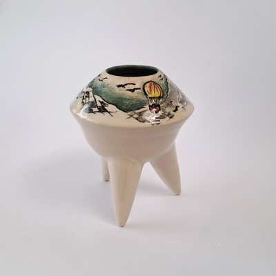 Eve & Brian Lalor - Drifting - handpainted stoneware - €180