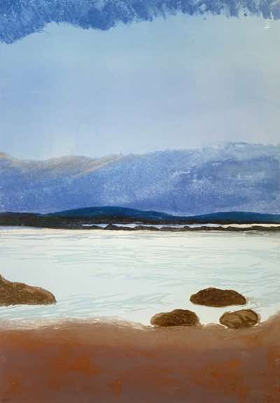 Elke Thonnes - Spiddal evening view II - carborundum print - 108 x 76 cm - €820
