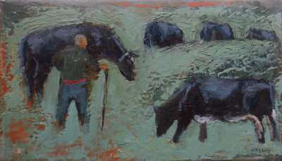 Christine Thery - Goat Island Summer - Oil on canvas - Oil on canvas - 20 x 24 cm - €450