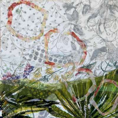 Julia Zagar - Finally a Clearing - textiles - 50 cx 50 cm - €385