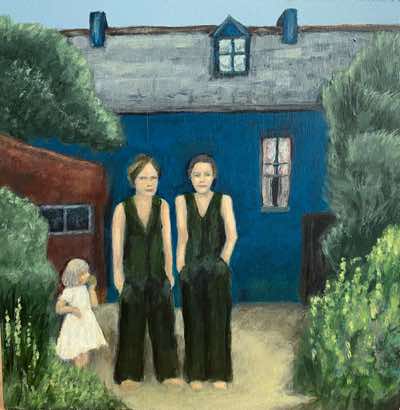 Penny Dixey - Clothes Swap - acrylic on panel - 15x15cm - €300