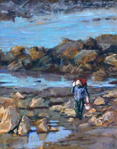 Patricia Bevan - The Gatherer I - pastel on board - 30 x 36 cm - €480