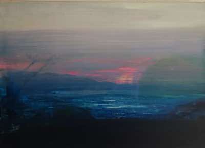 Siobahn O'Leary - Night Bay - acrylic on canvas- 25 x 35 cm - €450
