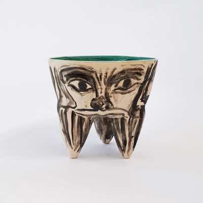 Eve & Brian Lalor - Three faced - handpainted stoneware - €240