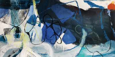 Catherine Weld - A walk on a Summer Evening - mixed media on paper - 36 x 55 cm - €400