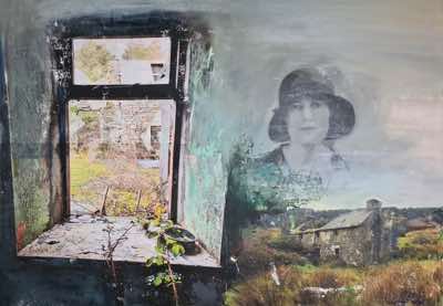 Dick Richards - Ancestral 5 - mixed media on canvas on board - 50 x 71 cm - €600
