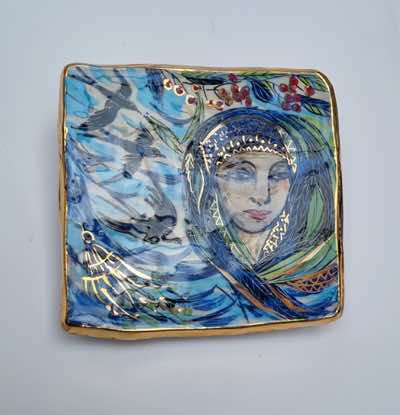 Etain Hickey - Cliodhna & magical birds - 18 x 18 cm - €220