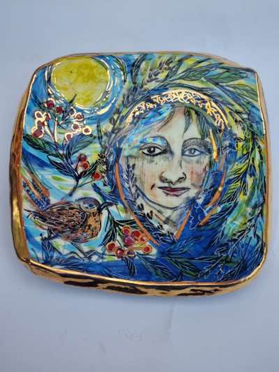 Etain Hickey - Cliodhna with Wren - 18 x 18 cm - €240