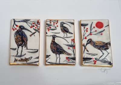 Etain Hickey - Curlews at Daen - 39 x 28 cm - €340