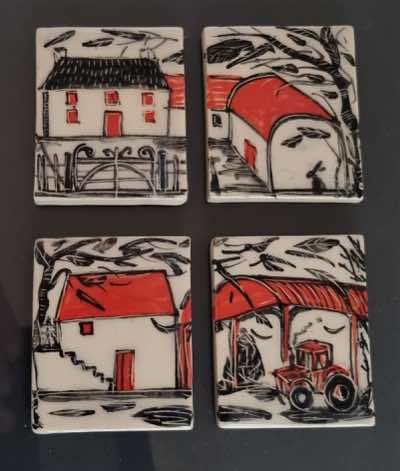 Etain Hickey - The Neighbours Farm - 25 x 30 cm - €220
