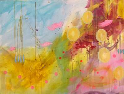 Helen O'Keeffe - In the summer twilight of a Suday  - oil on board - 60 x 80 cm - €1300