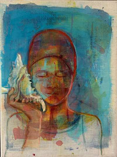 Oonagh Hurley - Éist 1 - acrylic on linen 40x30cm - €650