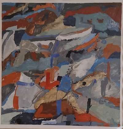 Tom Weld - Homage - oil on paper - 64 x 60 cm - €350