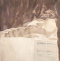 HARRIET SELKA - Castle Window - oil on board - 30 x 30 cm - €400